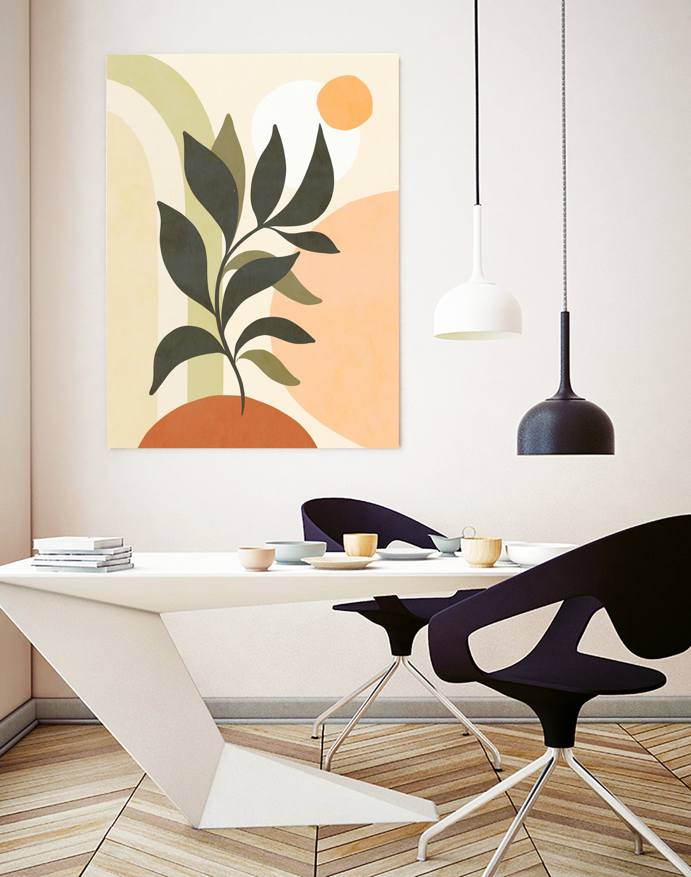 Earthy Tropical Foliage nº2 by Dominique Van Roey on GIANT ART - brown digital drawing