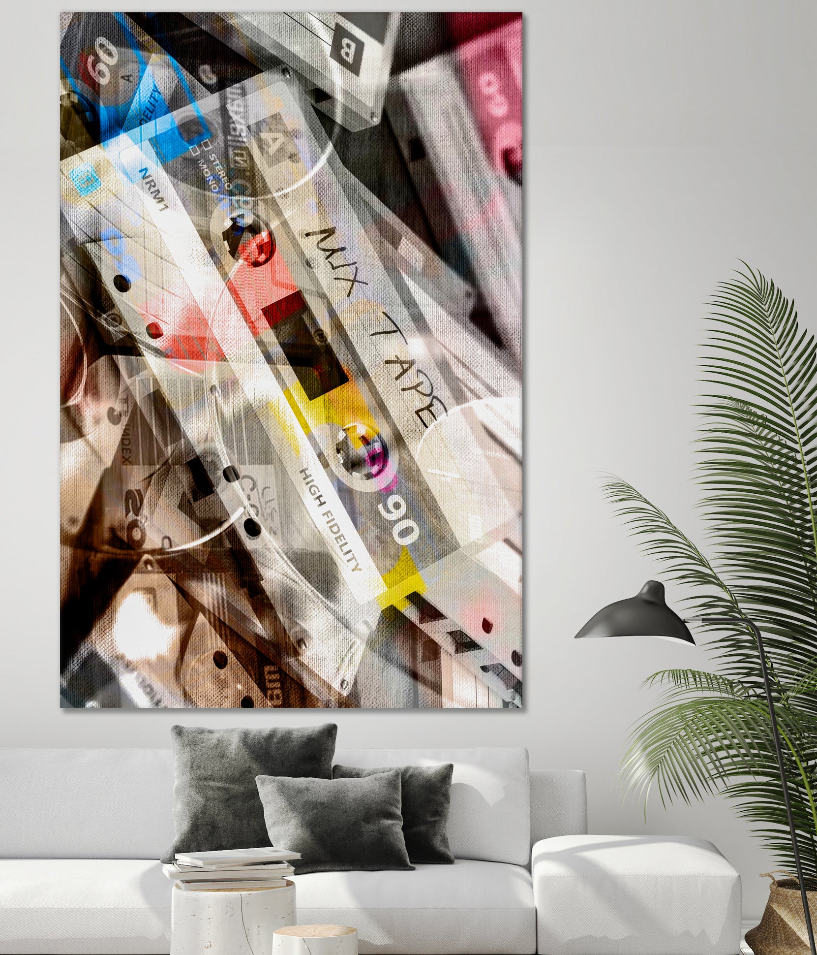 RETRO LOVE #3 by Sara Bernini on GIANT ART - gray digital painting