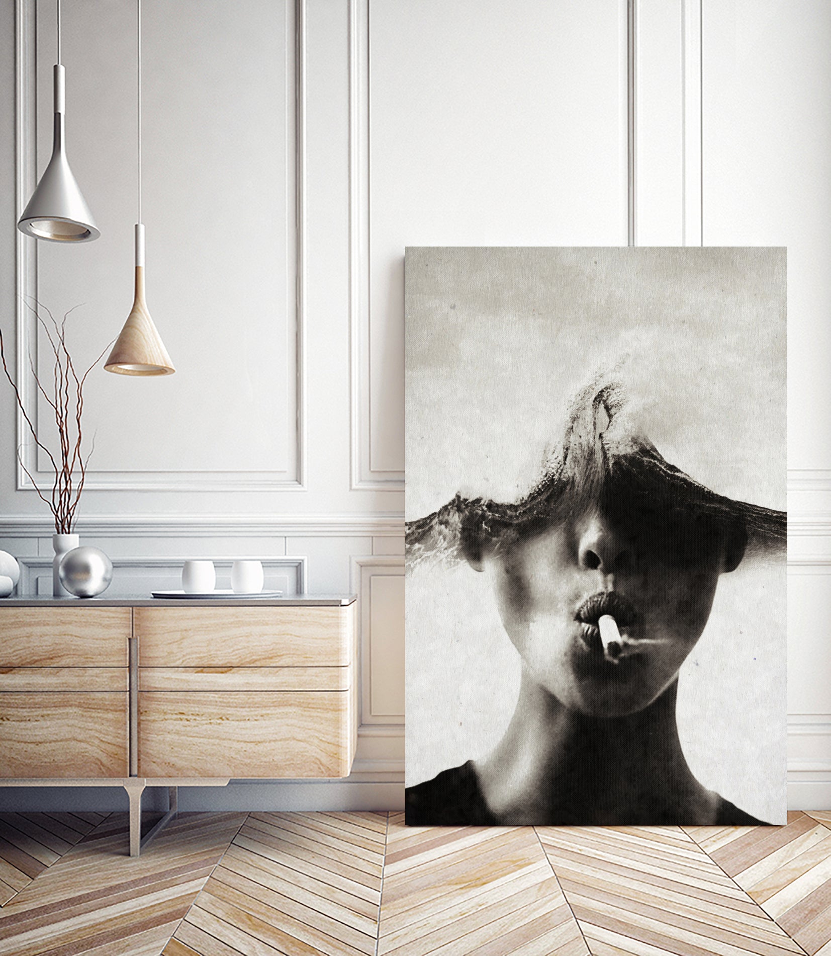 The sound of waves ... by Menelaos Trompoukis on GIANT ART - gray digital painting