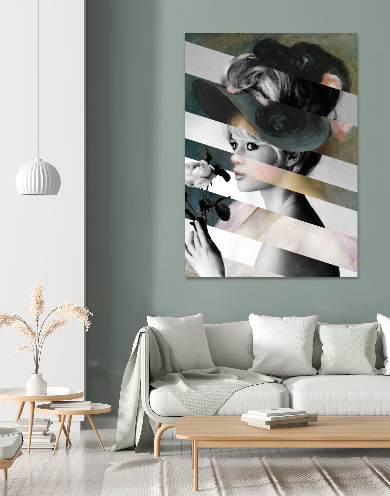 Renoir’s Young Girl in a Black Hat & Brigitte Bardot by Luigi Tarini on GIANT ART - gray photo manipulation