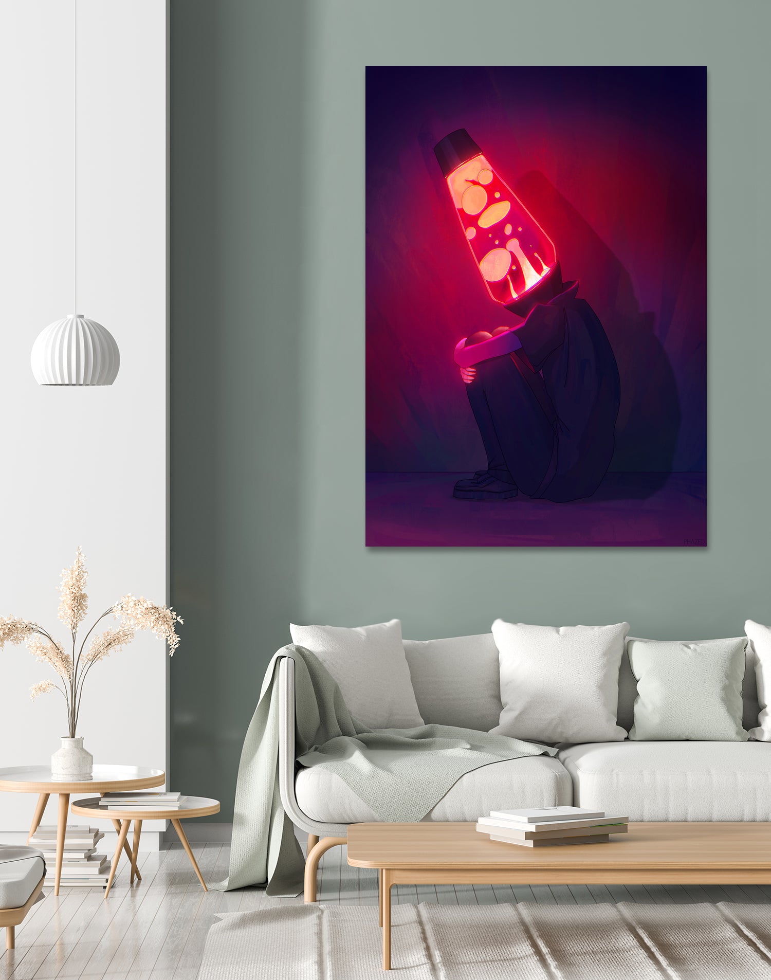 Lava Lamp Head by Francois Martin Painchaud on GIANT ART - red character design