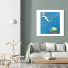 Killing time on facebook by gunberk gulderen on GIANT ART - blue digital painting