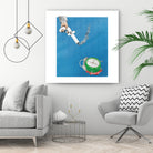 Killing time on facebook by gunberk gulderen on GIANT ART - blue digital painting