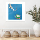 Killing time on facebook by gunberk gulderen on GIANT ART - blue digital painting