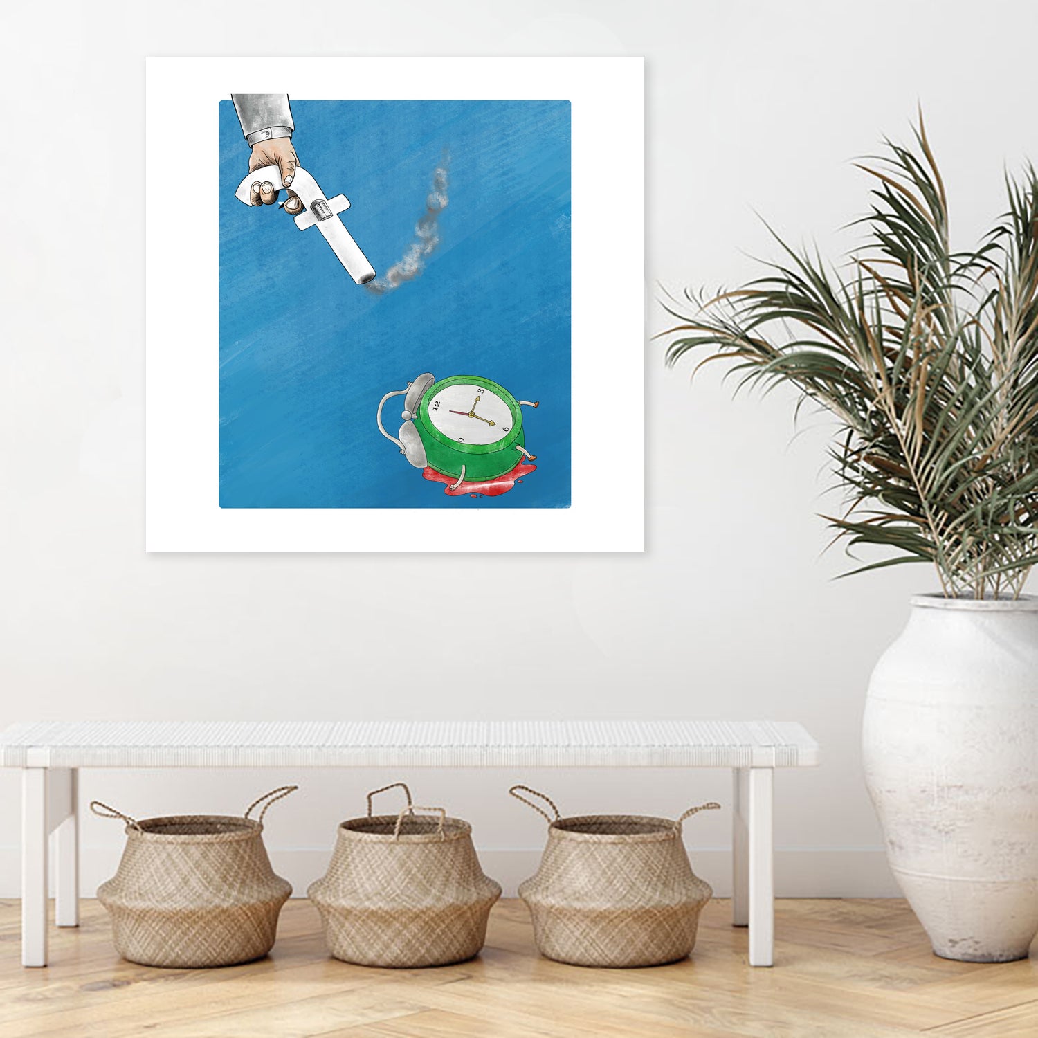 Killing time on facebook by gunberk gulderen on GIANT ART - blue digital painting