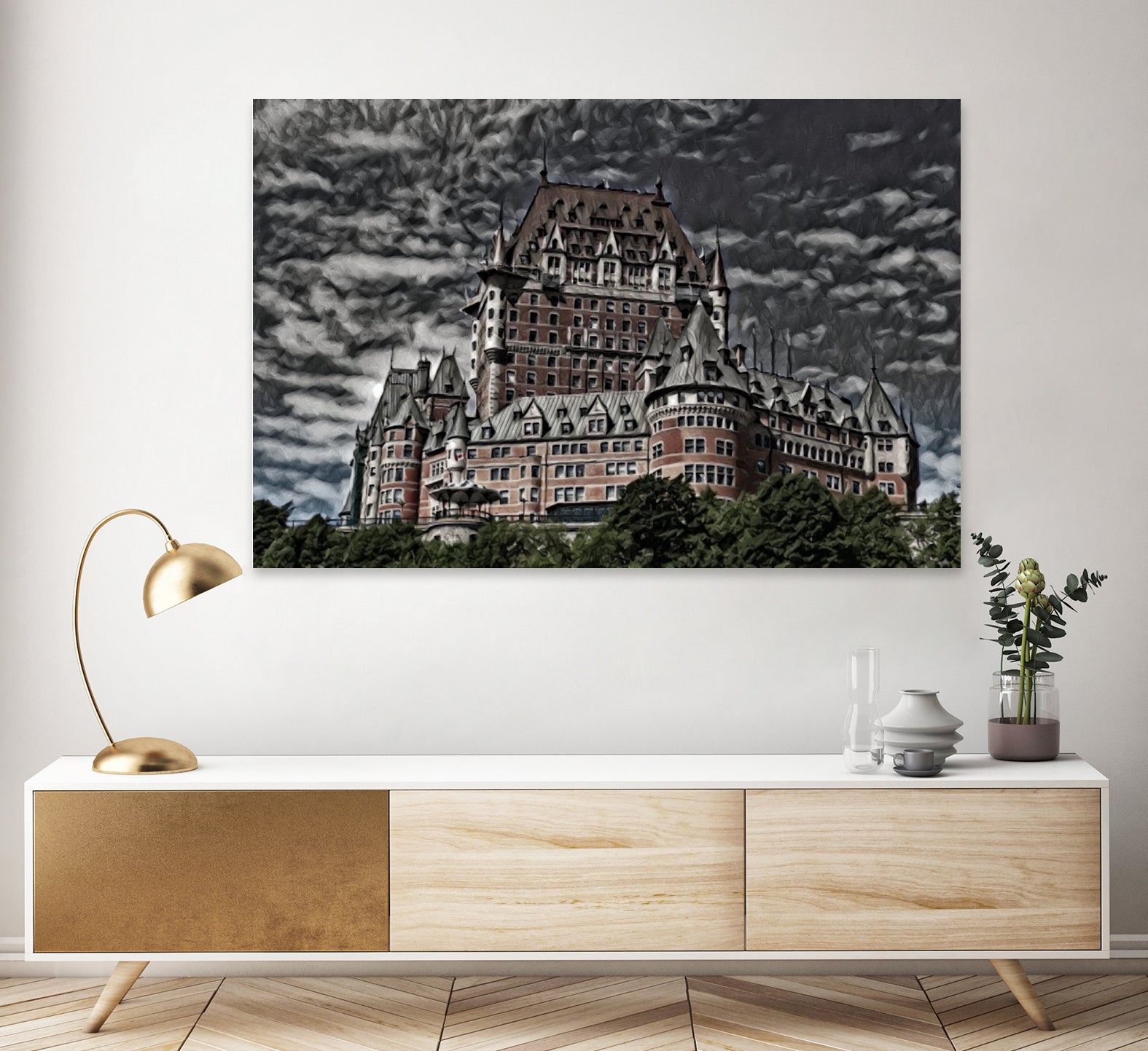 Canada Château Frontenac Artistic Illustration Rough by Renna Jason on GIANT ART - white cartooning