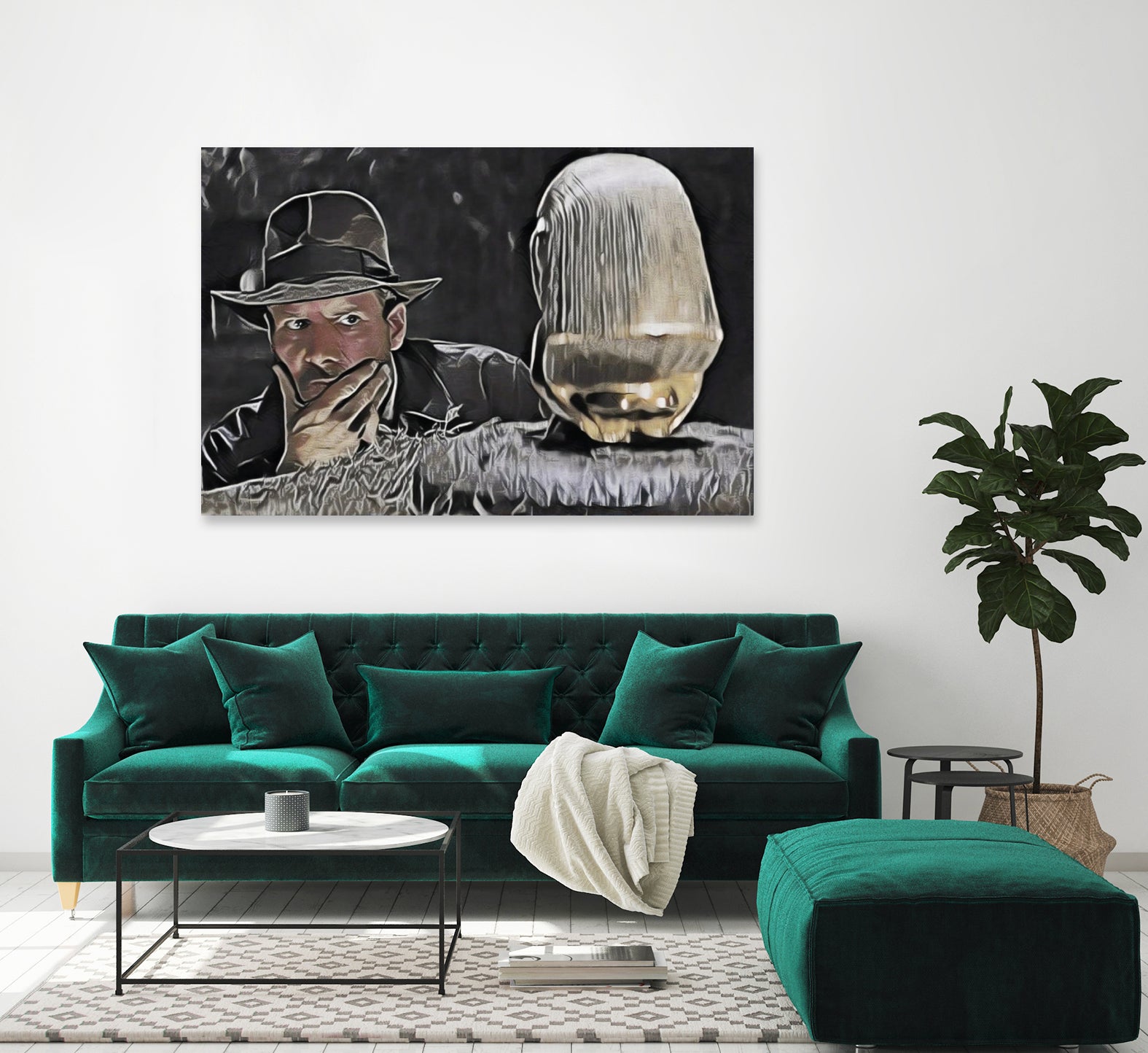 Indiana Jones Surprised Mistery Damned Hidden Treasur by Luis Lonn on GIANT ART - black cartooning