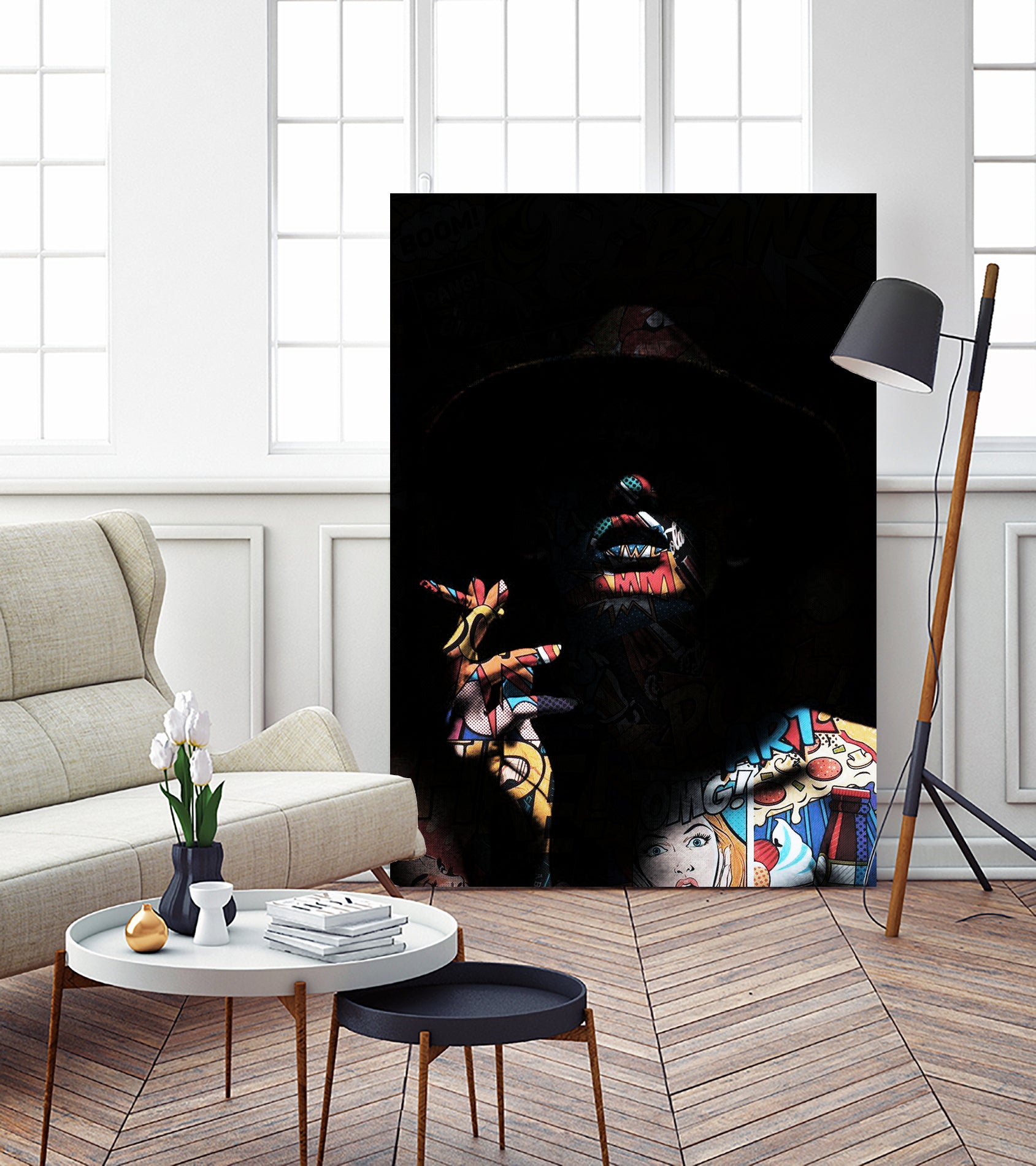 Pop art in the shadows by Menelaos Trompoukis on GIANT ART - black digital painting