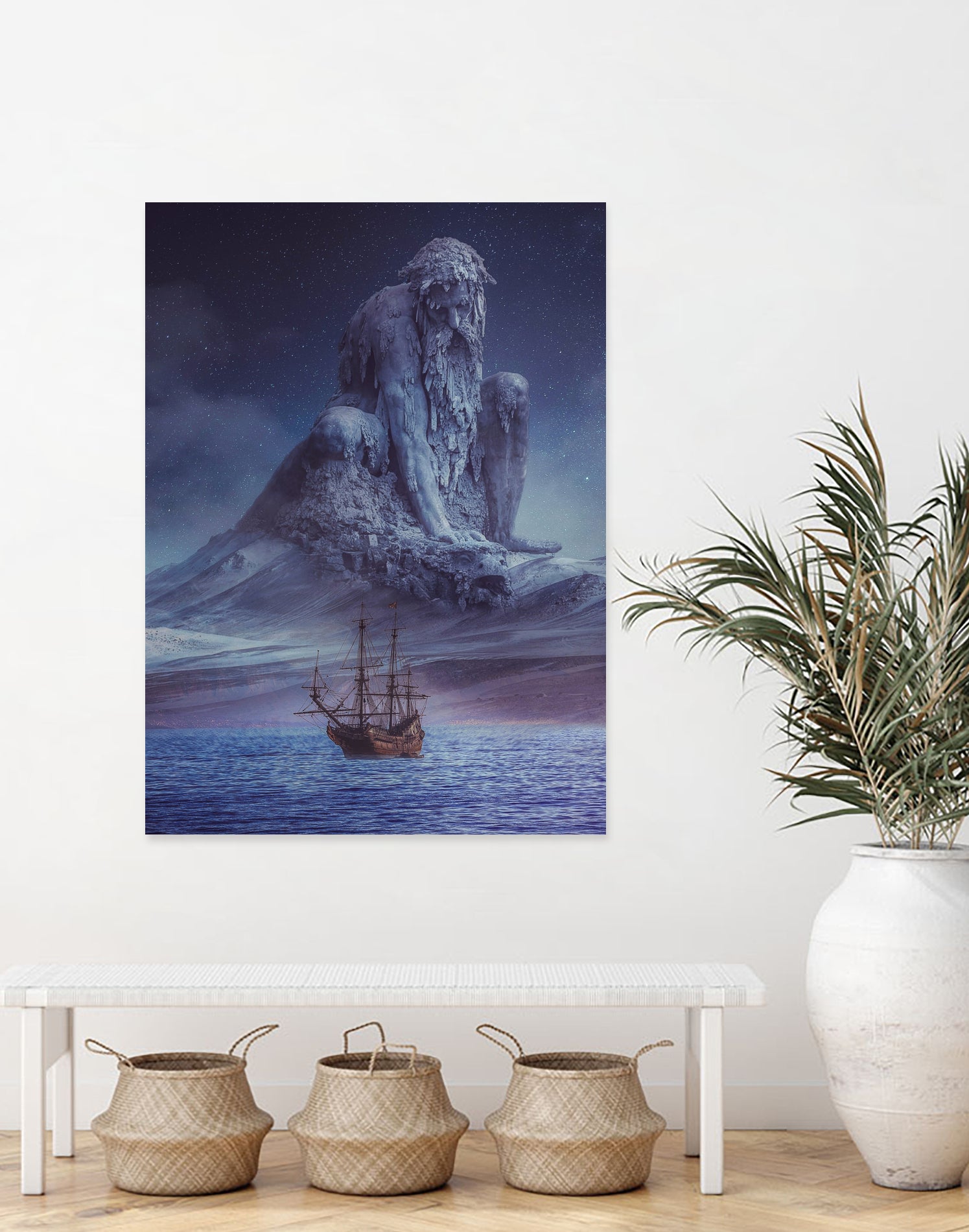 Giant Ice Sculpture Gallion by Rigaud Mickaël on GIANT ART - blue photo manipulation