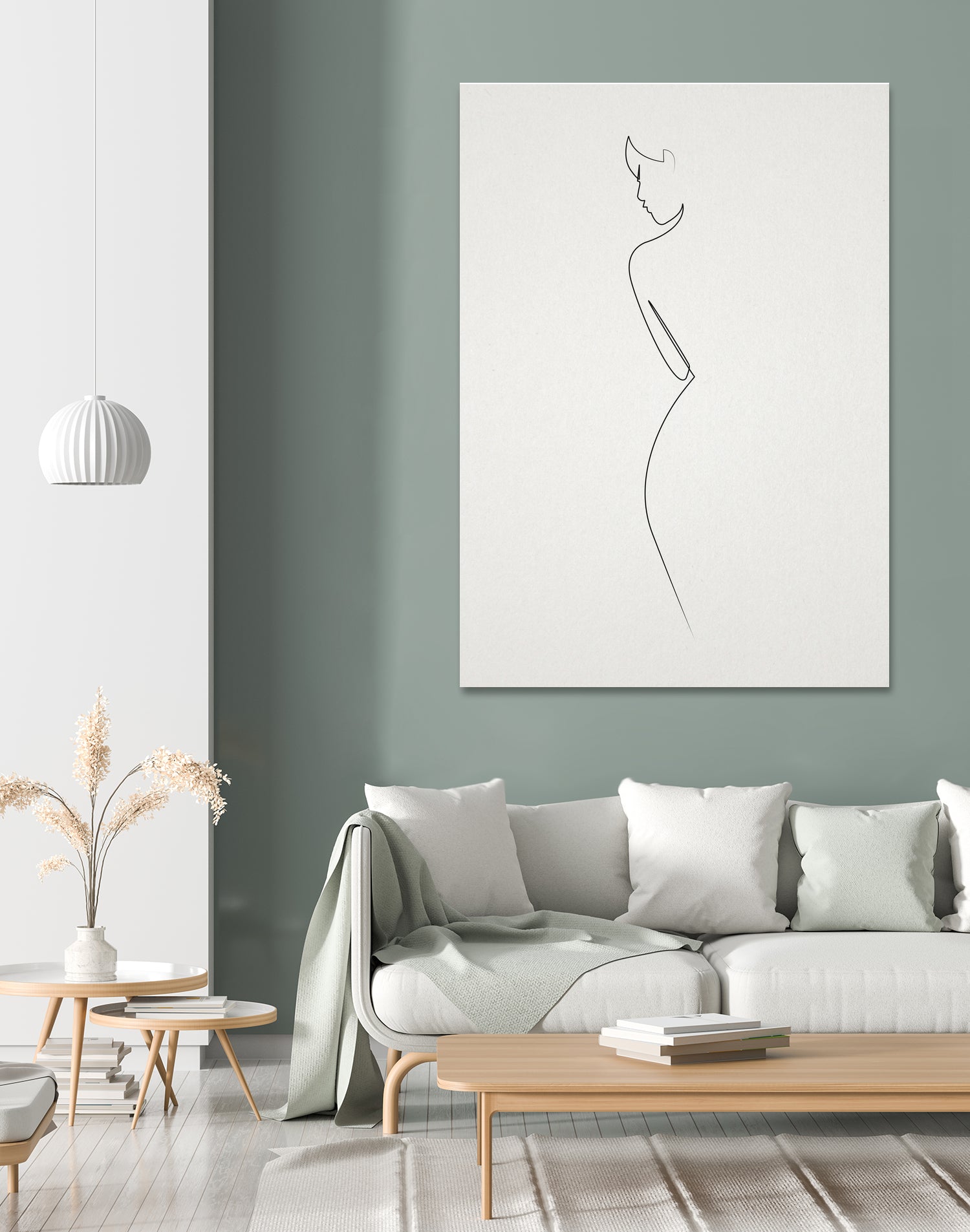 One Line nude by Christophe Louis on GIANT ART - brown digital drawing