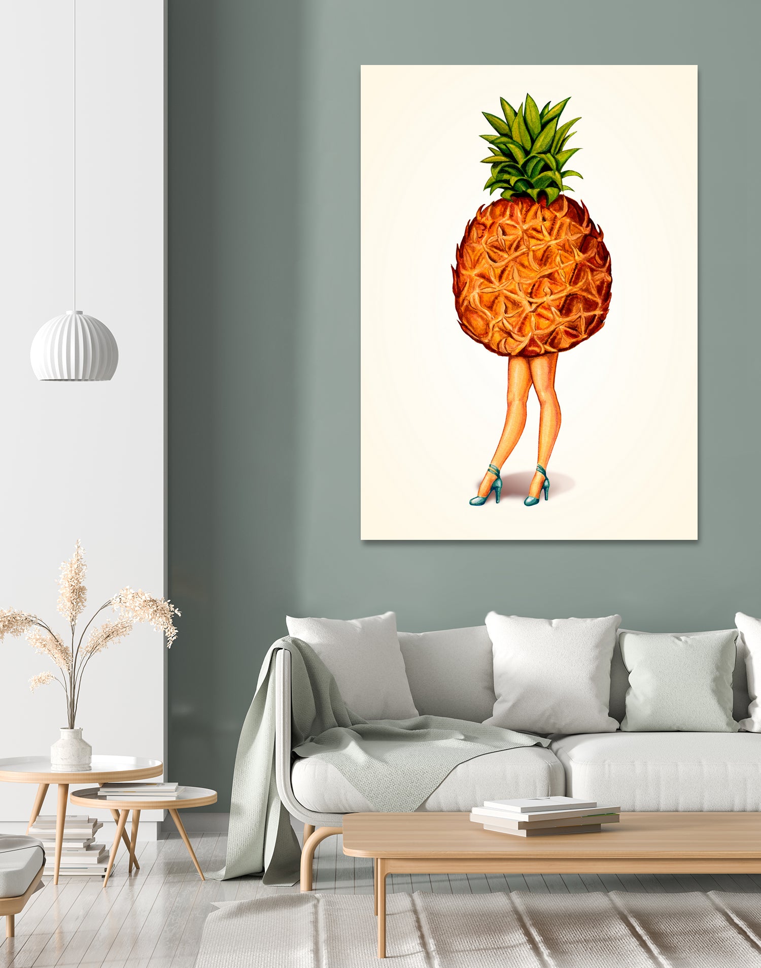 Pineapple Girl by Kelly Gilleran on GIANT ART - yellow mixed media