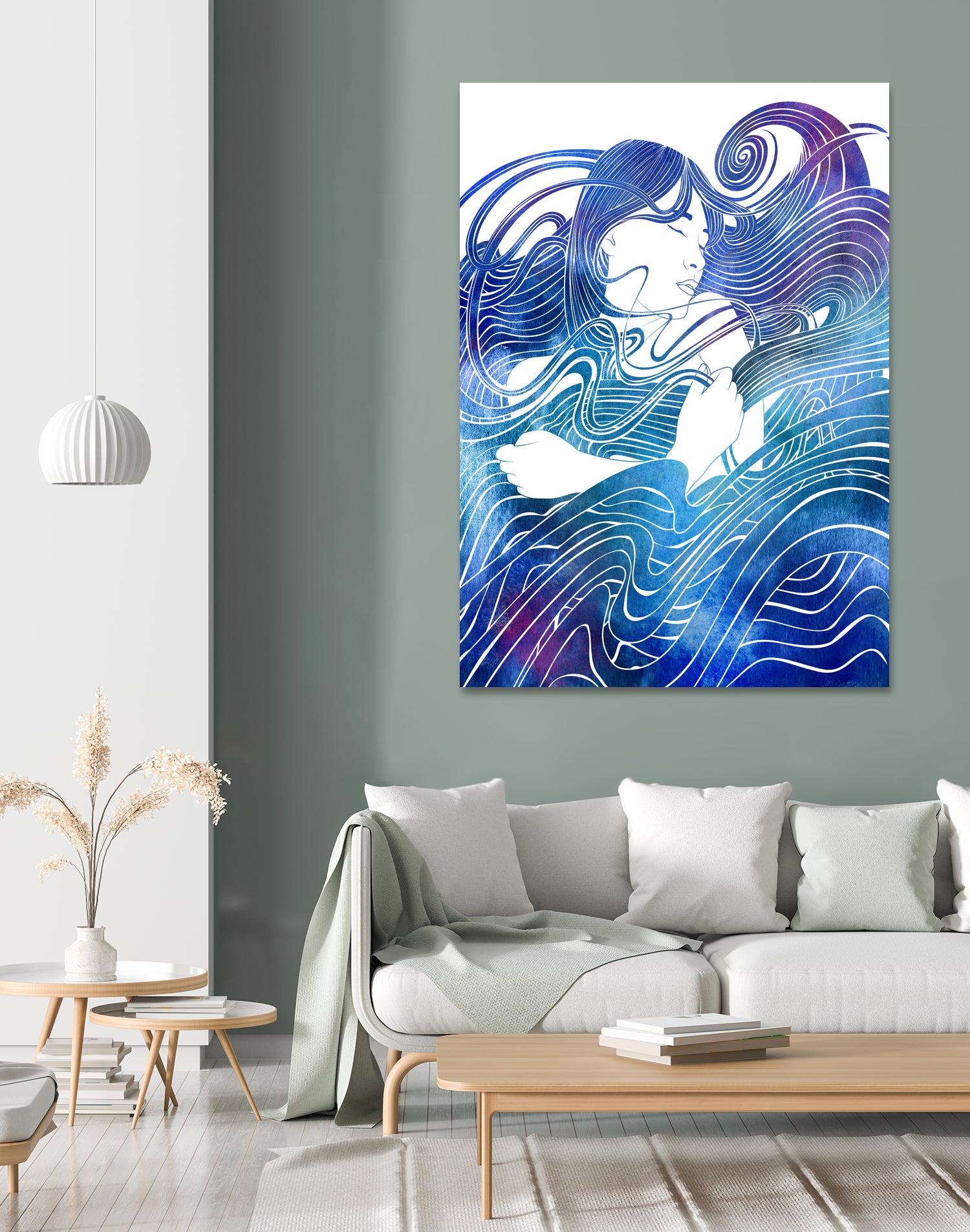 Nereid CXXXVI by Stevyn Llewellyn on GIANT ART - blue digital painting