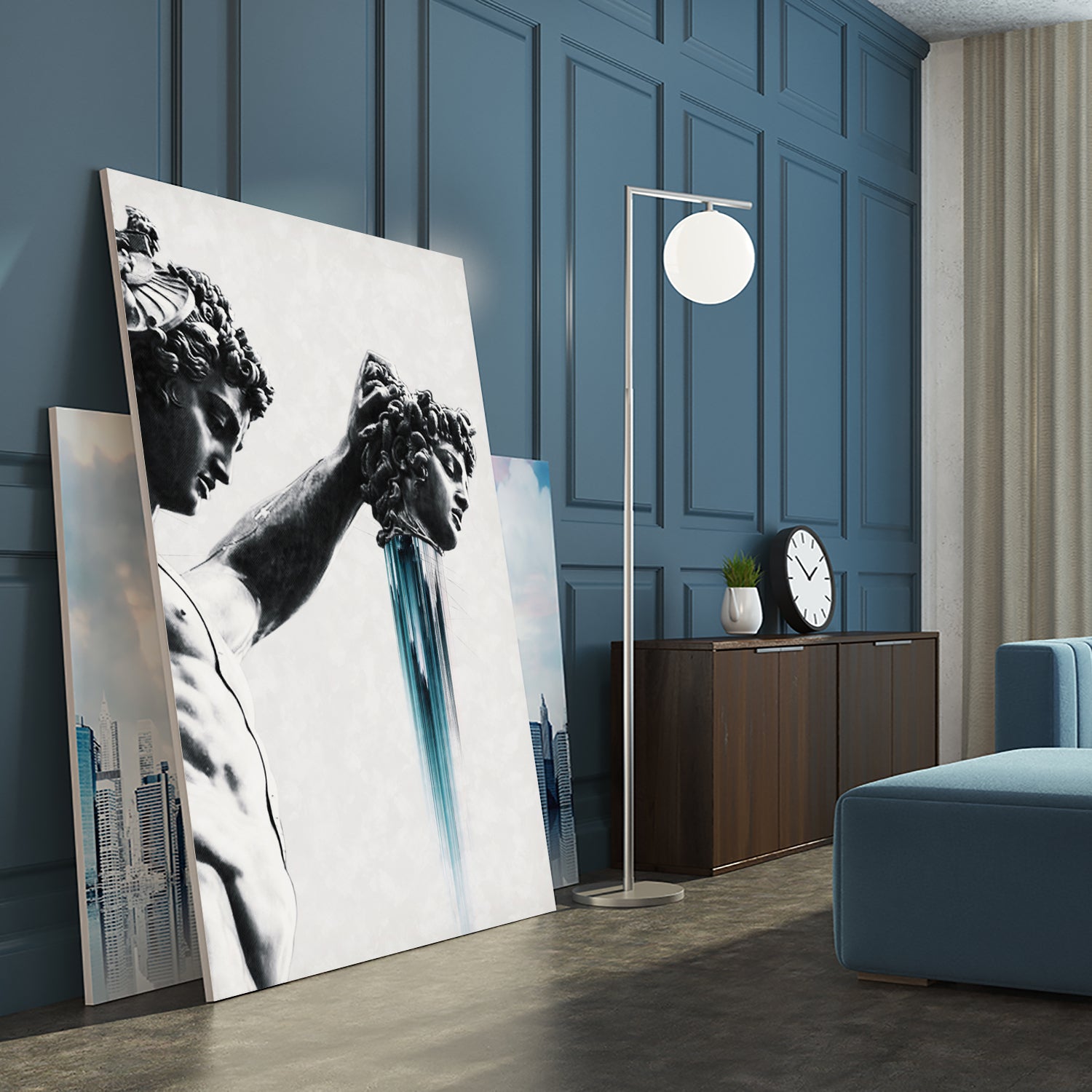 Perseus and Medusa by Menelaos Trompoukis on GIANT ART - gray digital painting