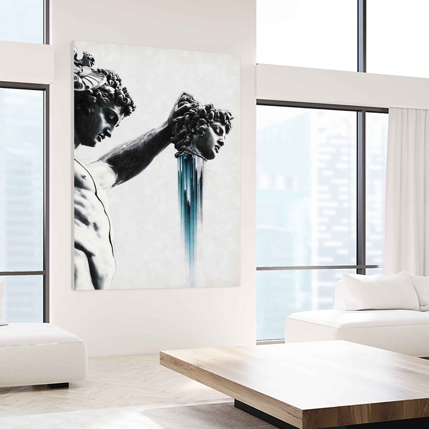 Perseus and Medusa by Menelaos Trompoukis on GIANT ART - gray digital painting