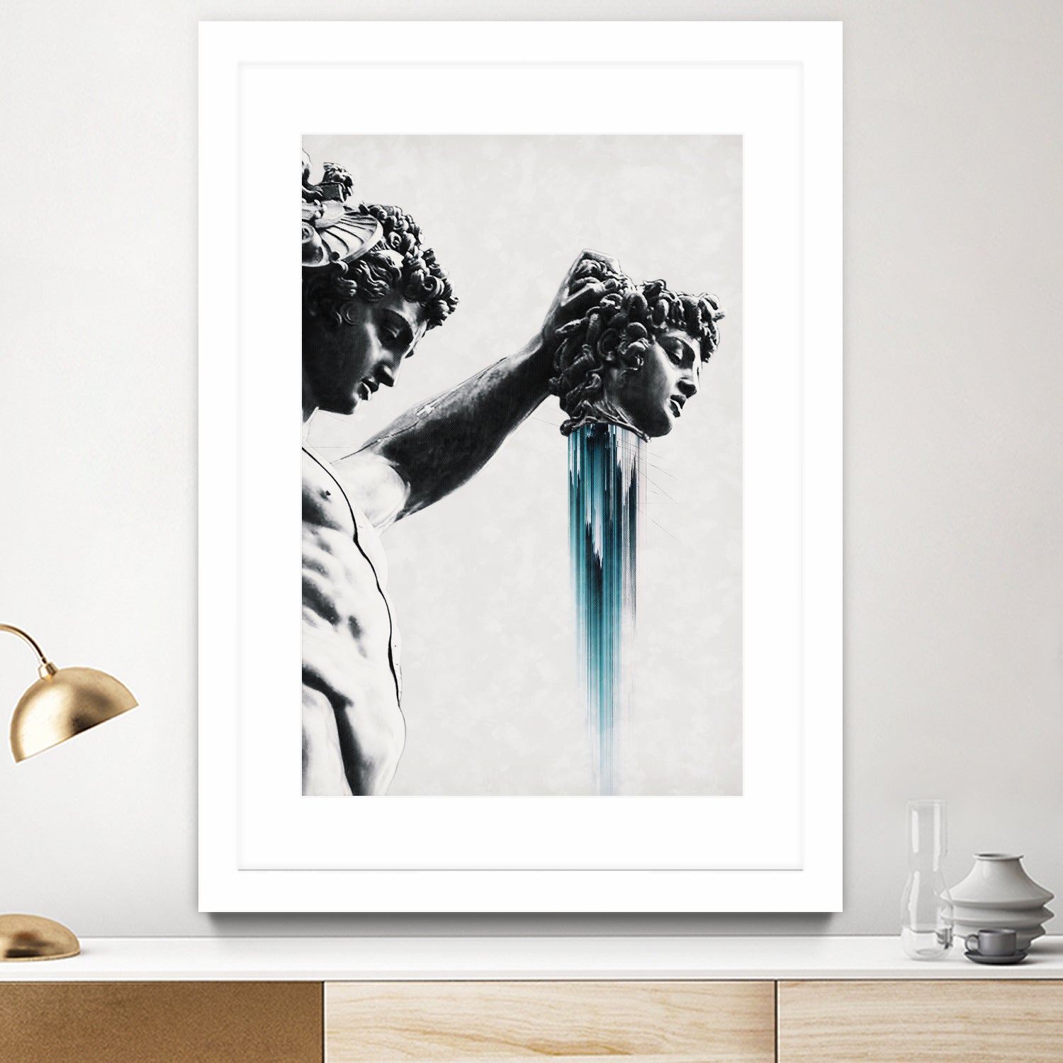 Perseus and Medusa by Menelaos Trompoukis on GIANT ART - gray digital painting