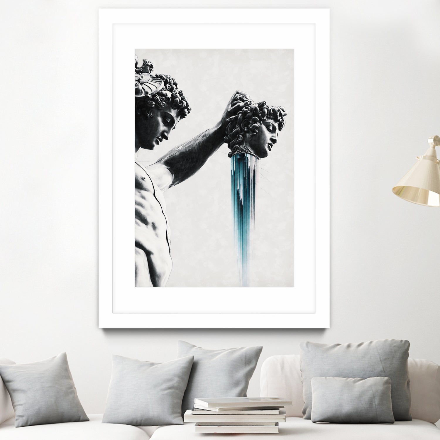 Perseus and Medusa by Menelaos Trompoukis on GIANT ART - gray digital painting