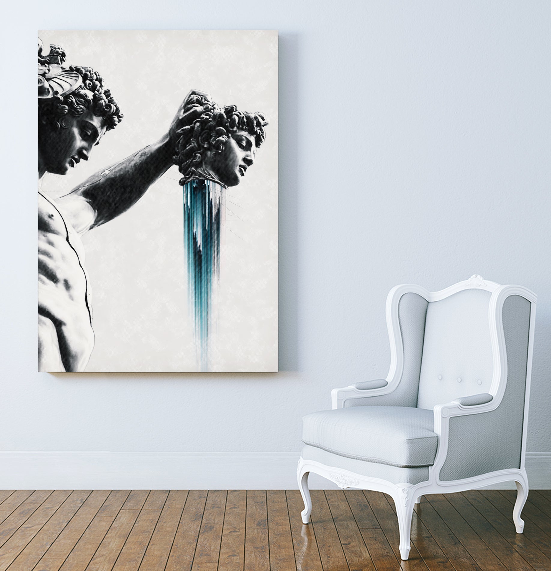 Perseus and Medusa by Menelaos Trompoukis on GIANT ART - gray digital painting