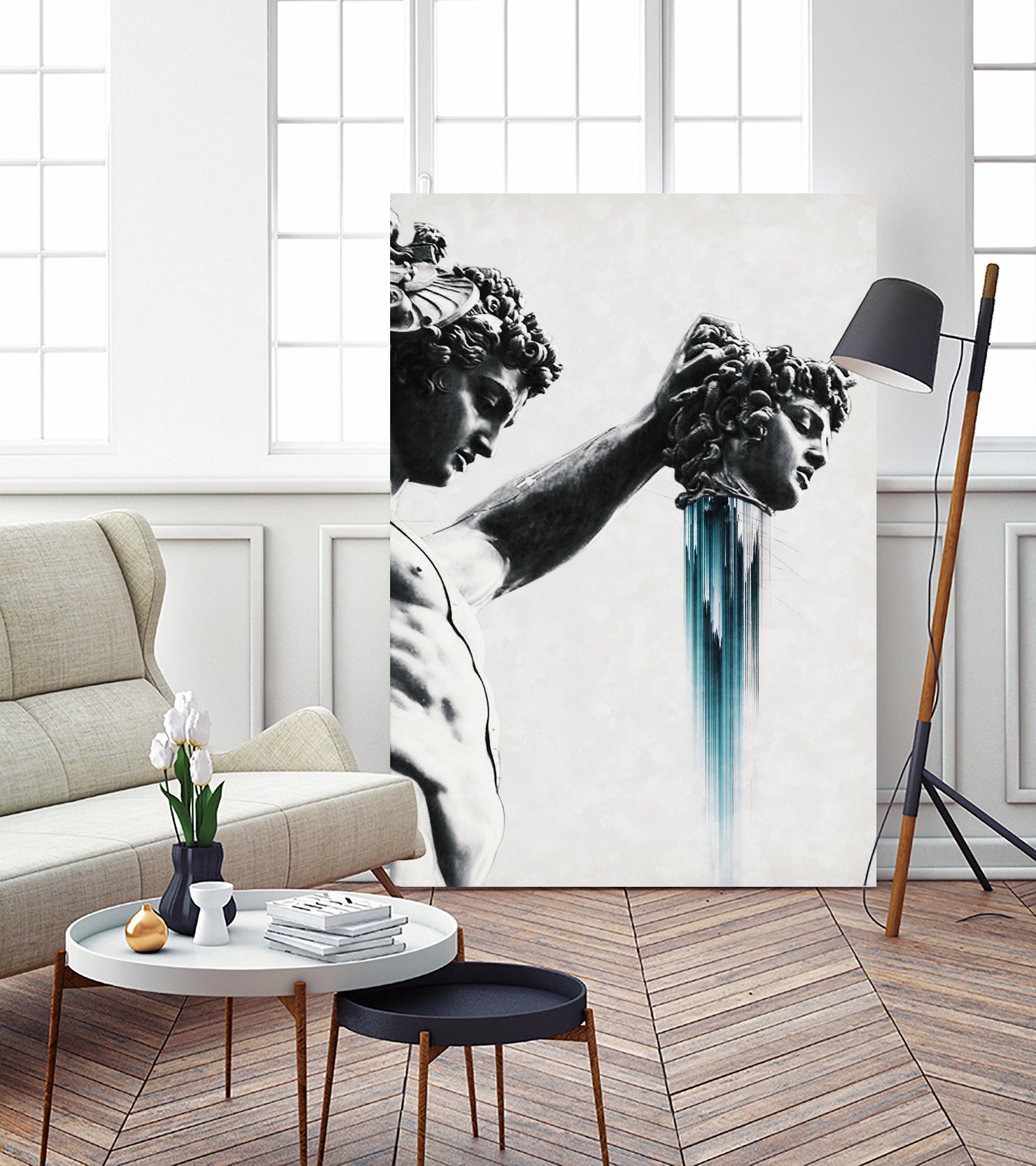 Perseus and Medusa by Menelaos Trompoukis on GIANT ART - gray digital painting