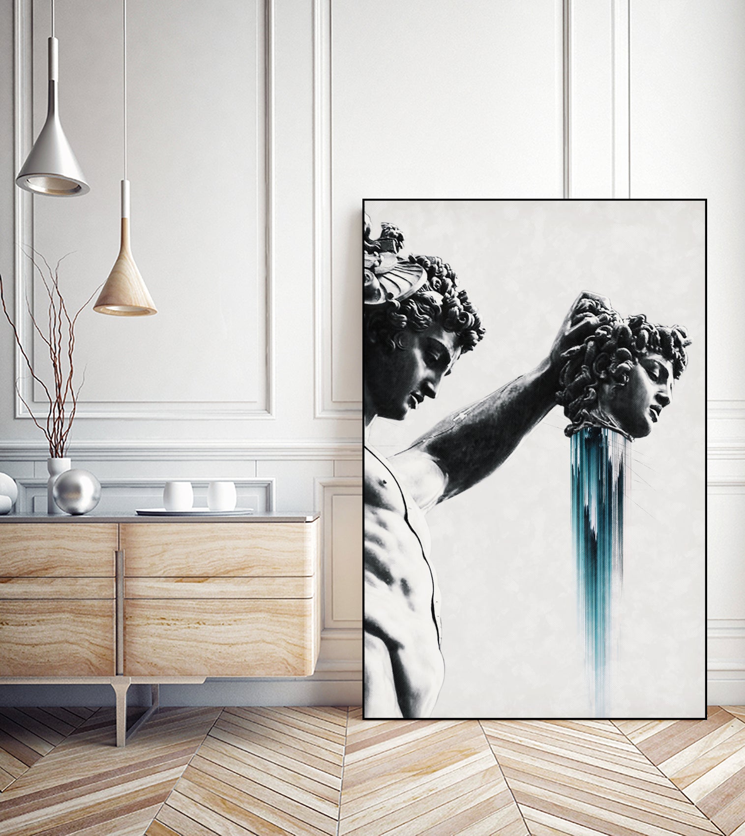 Perseus and Medusa by Menelaos Trompoukis on GIANT ART - gray digital painting
