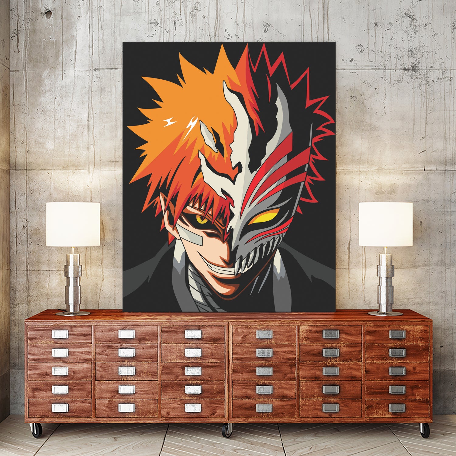 ICHIGO HOLLOW MASK Bleach by Muhamat Azmi Muna on GIANT ART - white character design