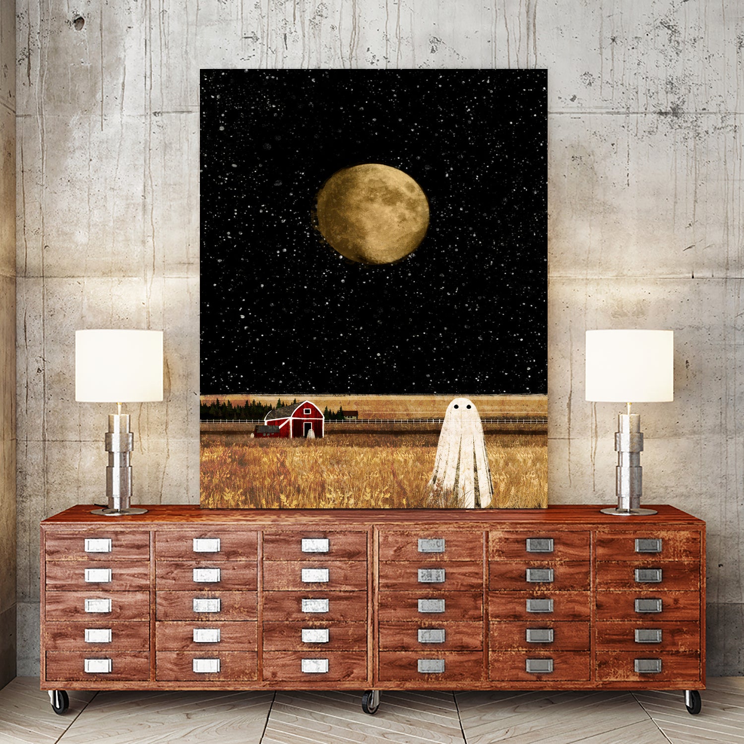 harvest moon by Katherine Blower on GIANT ART - black digital painting