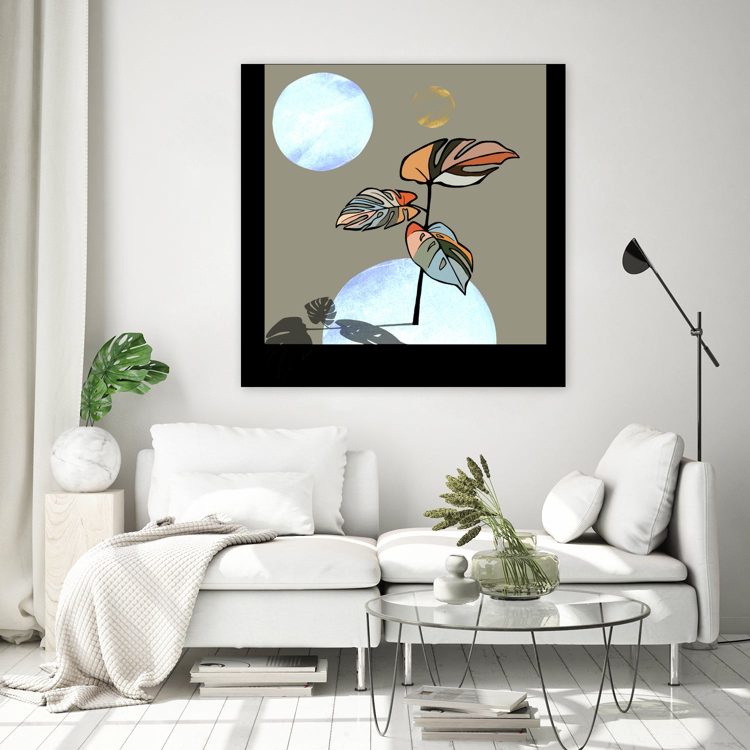 Nature landscape with golden moon by Lior Elkabas on GIANT ART - red digital painting