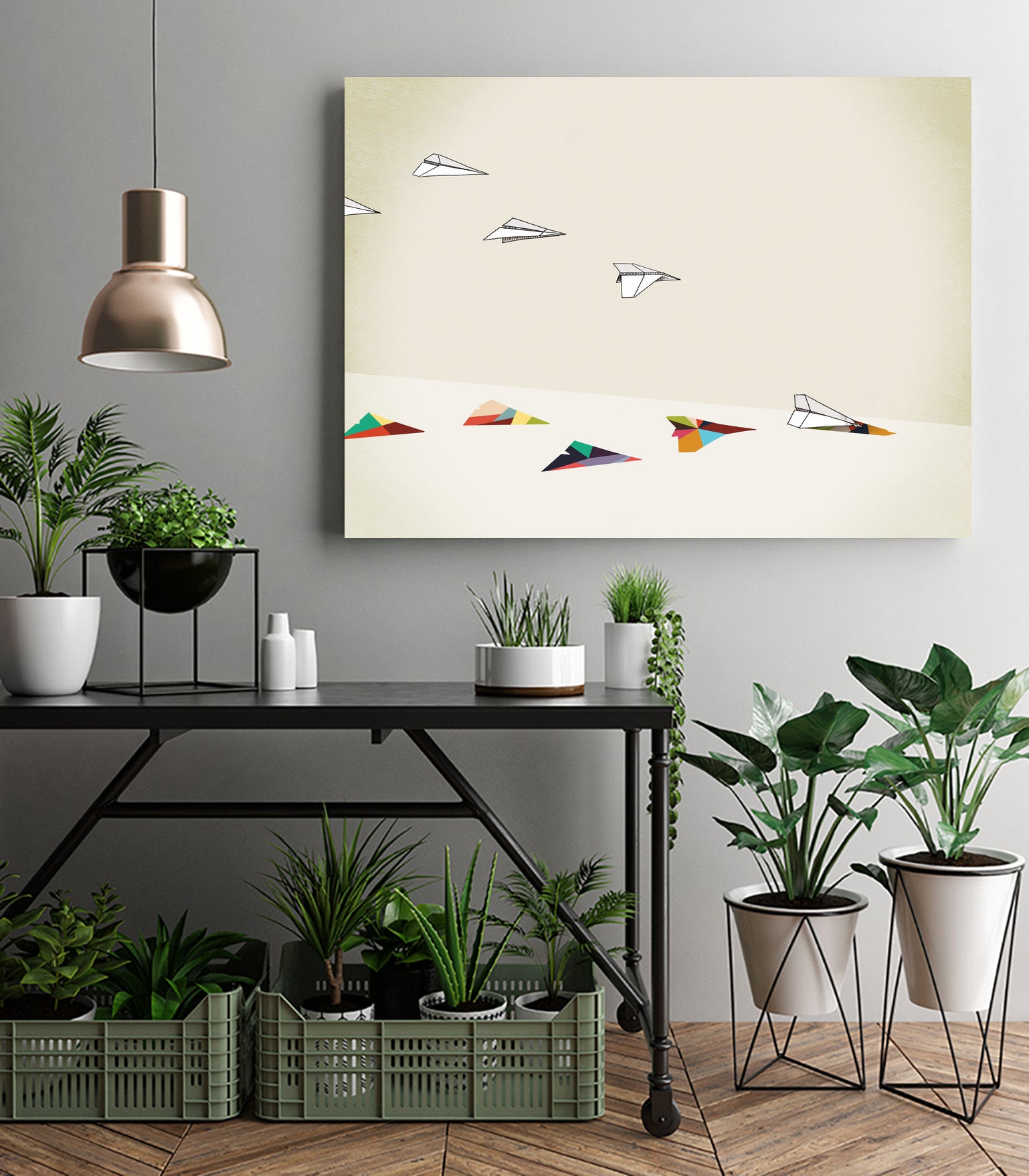 Walking Shadow, Paper Planes by Jason Ratliff on GIANT ART - white photo illustration