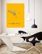 Float - With the pigeons by Jason Ratliff on GIANT ART - yellow digital painting