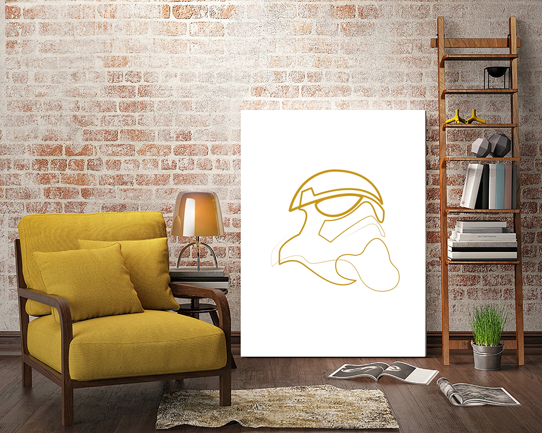 Gold trooper 1-01 by Christophe Louis on GIANT ART - yellow digital drawing