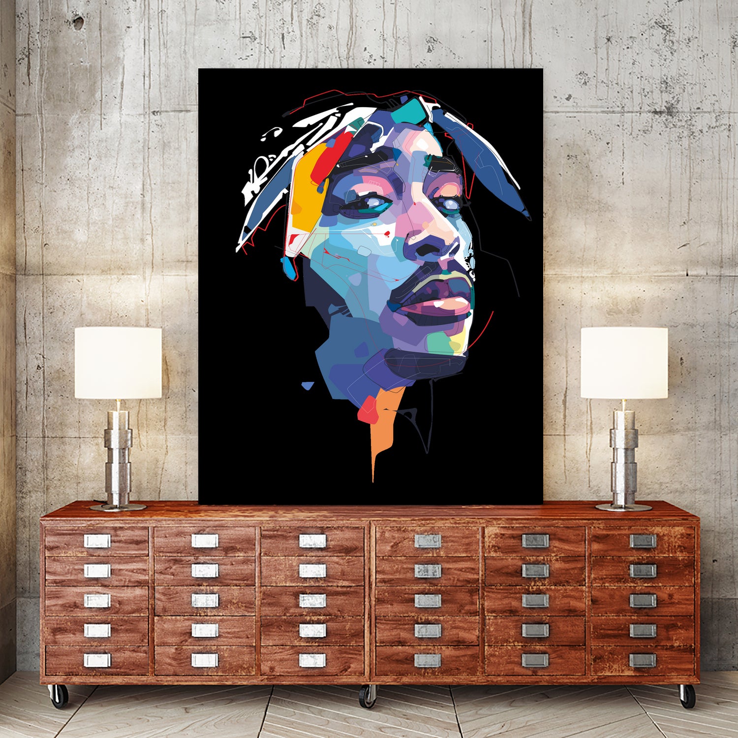tupac by Deni Rahayu on GIANT ART - white digital drawing