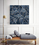 Doft Dark Blue Stone by Elisabeth Fredriksson on GIANT ART - blue digital painting