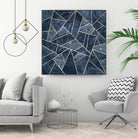 Doft Dark Blue Stone by Elisabeth Fredriksson on GIANT ART - blue digital painting