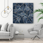 Doft Dark Blue Stone by Elisabeth Fredriksson on GIANT ART - blue digital painting