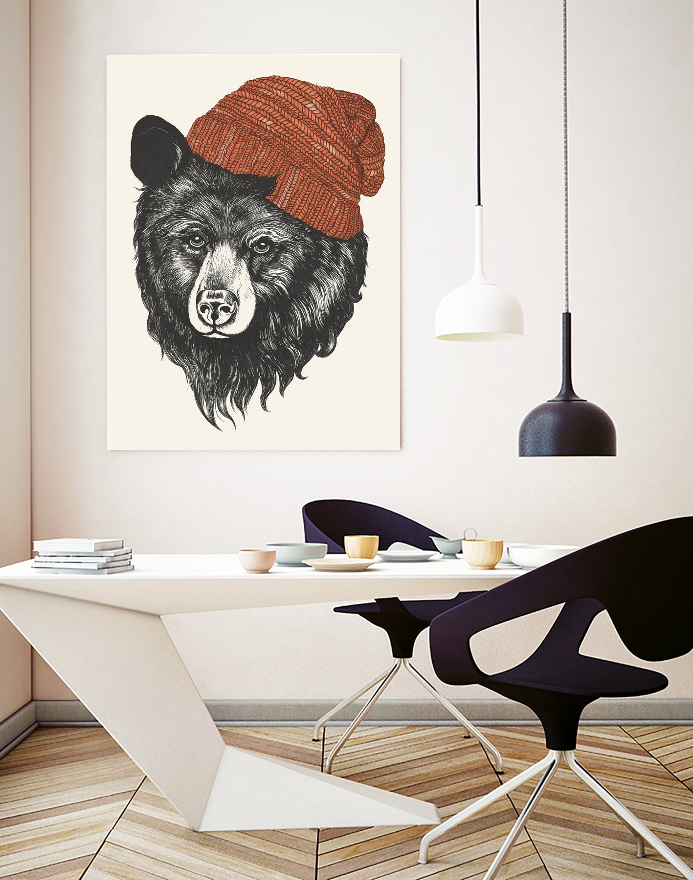 Zissou the Bear by Laura Graves on GIANT ART - red digital drawing