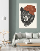 Zissou the Bear by Laura Graves on GIANT ART - red digital drawing