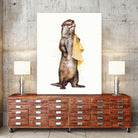 Otter by Laura Graves on GIANT ART - yellow digital painting