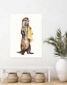 Otter by Laura Graves on GIANT ART - yellow digital painting