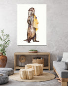 Otter by Laura Graves on GIANT ART - yellow digital painting