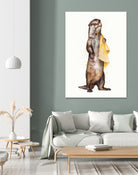 Otter by Laura Graves on GIANT ART - yellow digital painting