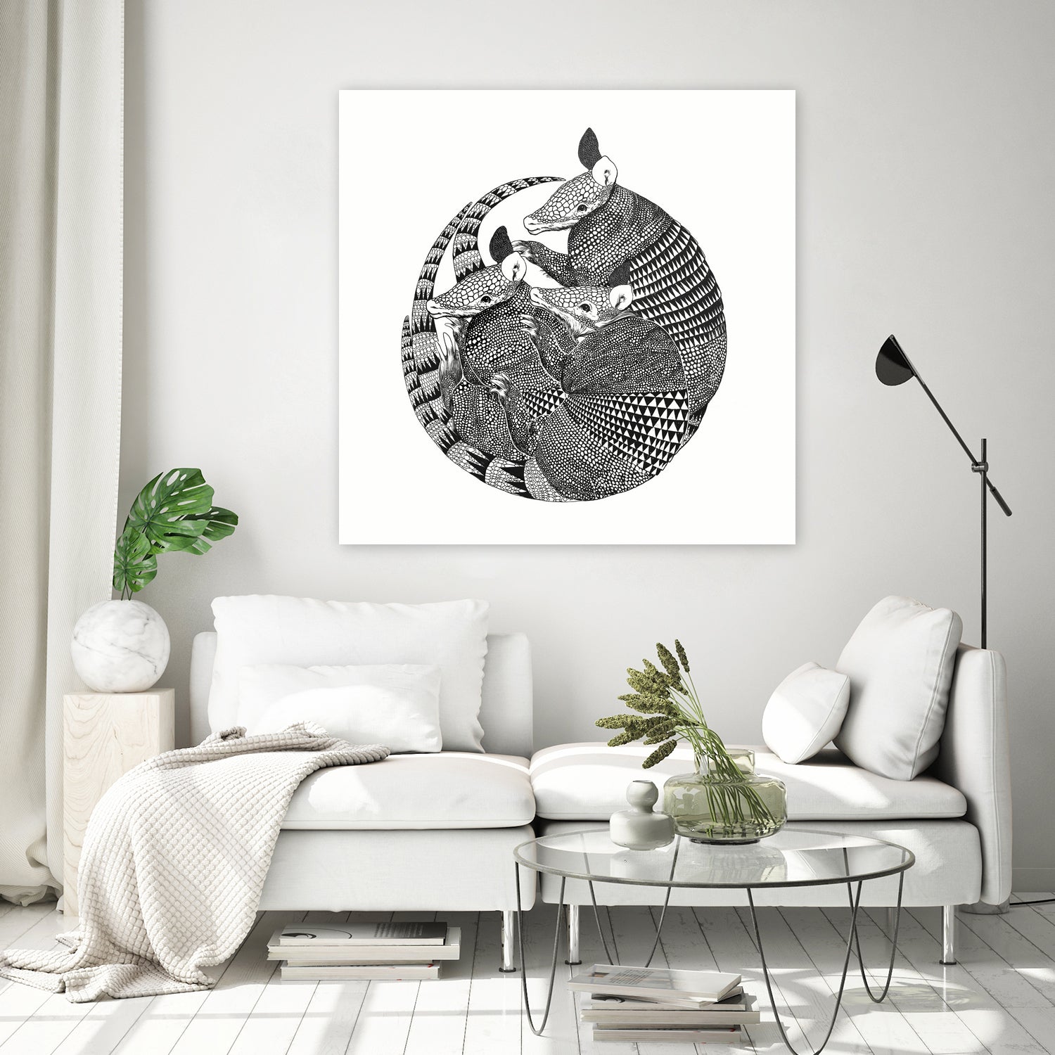 Armadillos by Laura Graves on GIANT ART - black digital painting