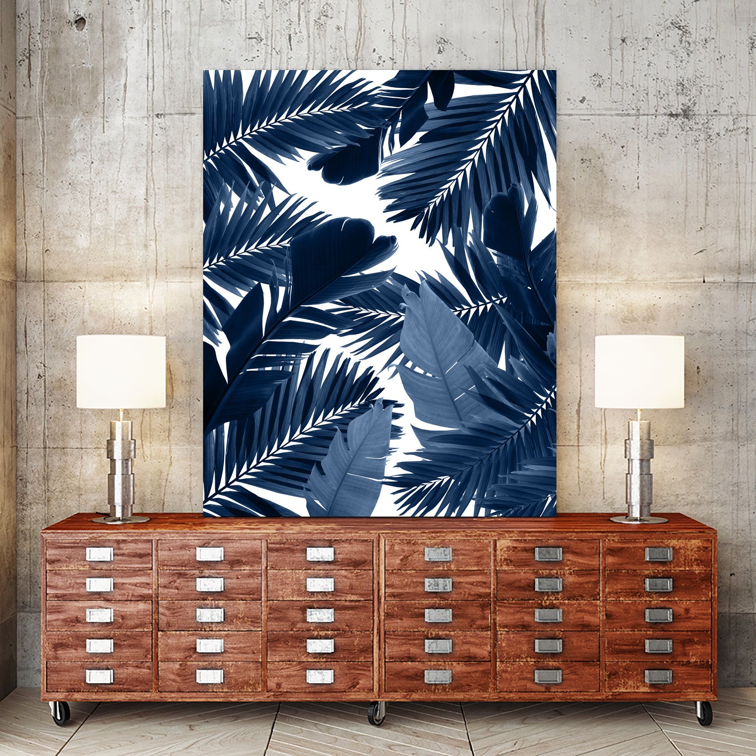 Jungle Leaves Finesse #3 #tropical #decor #art by Anita & Bella Jantz on GIANT ART - blue photo illustration