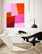 From Summer to Fall - Geometry Nº2 by Dominique Van Roey on GIANT ART - pink mixed media