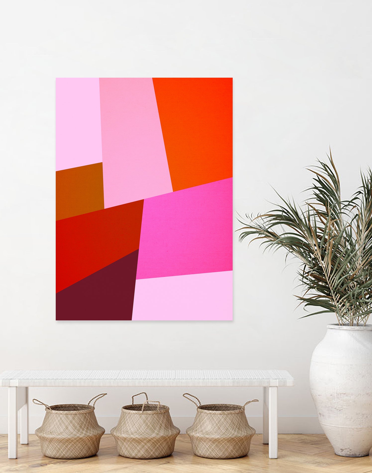 From Summer to Fall - Geometry Nº2 by Dominique Van Roey on GIANT ART - pink mixed media