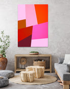 From Summer to Fall - Geometry Nº2 by Dominique Van Roey on GIANT ART - pink mixed media
