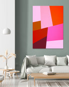 From Summer to Fall - Geometry Nº2 by Dominique Van Roey on GIANT ART - pink mixed media