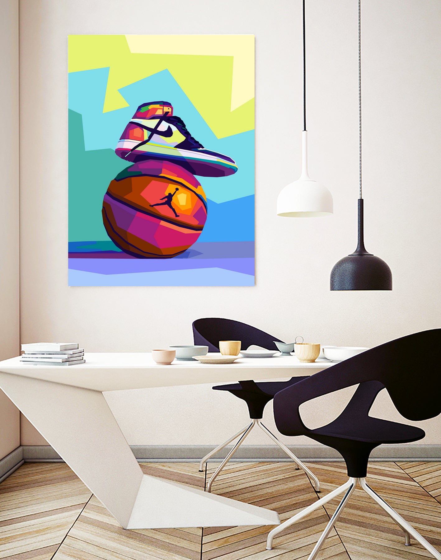 Air Jordan  x  Basketball by Noval Purnama on GIANT ART - white vector illustration