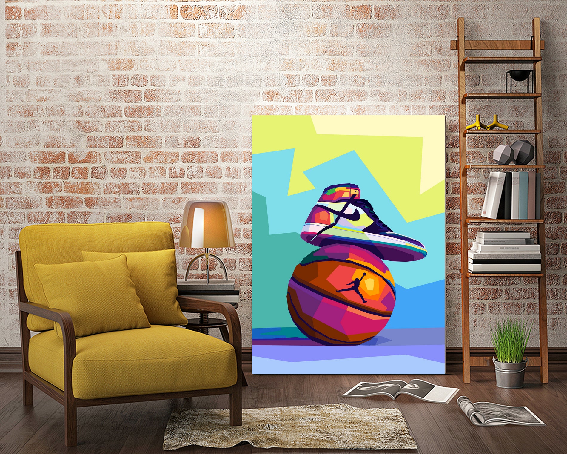 Air Jordan  x  Basketball by Noval Purnama on GIANT ART - white vector illustration