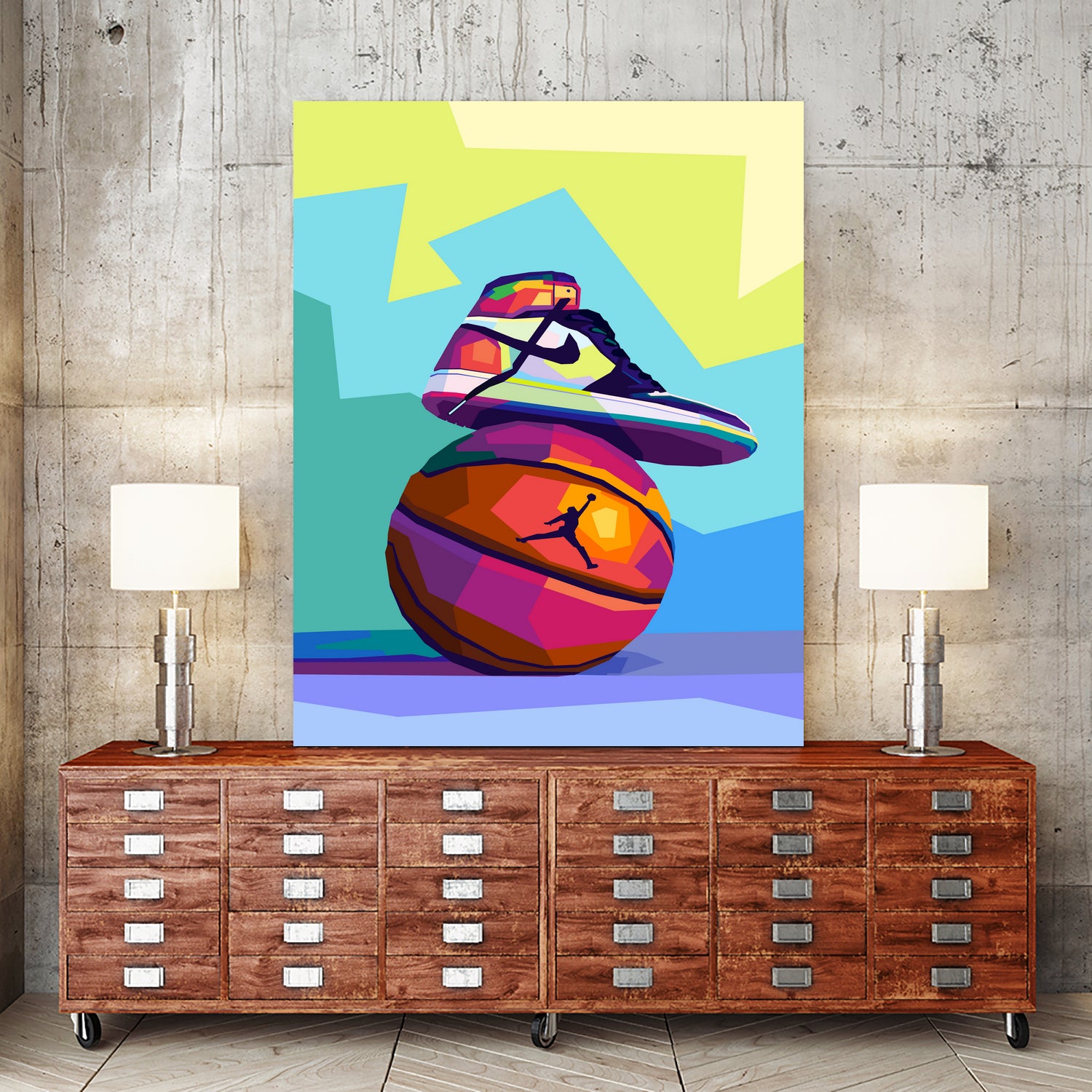 Air Jordan  x  Basketball by Noval Purnama on GIANT ART - white vector illustration