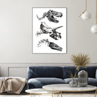 Jurassic Bloom by Nicolas Côme on GIANT ART - black photo illustration