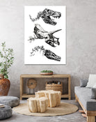 Jurassic Bloom by Nicolas Côme on GIANT ART - black photo illustration